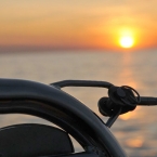 Sonnenuntergang vom Boot