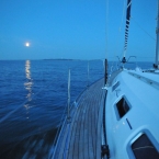 Dunkel war´s der Mond schien helle - vor der Insel Anholt