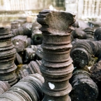 Mauerteile, Angkor Wat (Kambodscha)